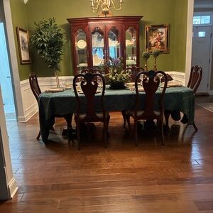 Elegant Emerald Green Diamond Patterned 153” 12’9” Long DiningroomTable Cloth.